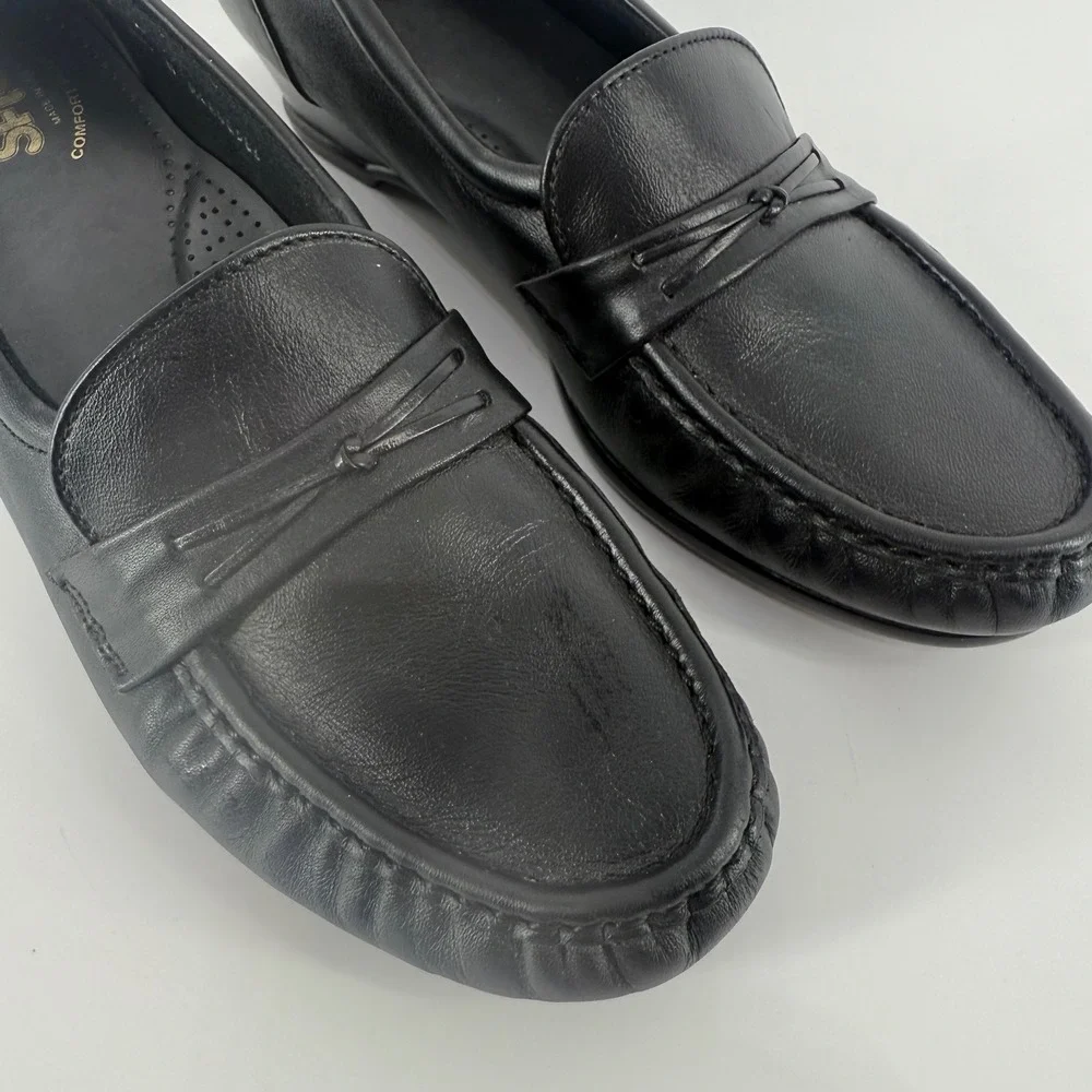 SAS Women's 8.5 N Shoes‎ Easier Dress Tripad Comfort Black Leather Loafer Flats